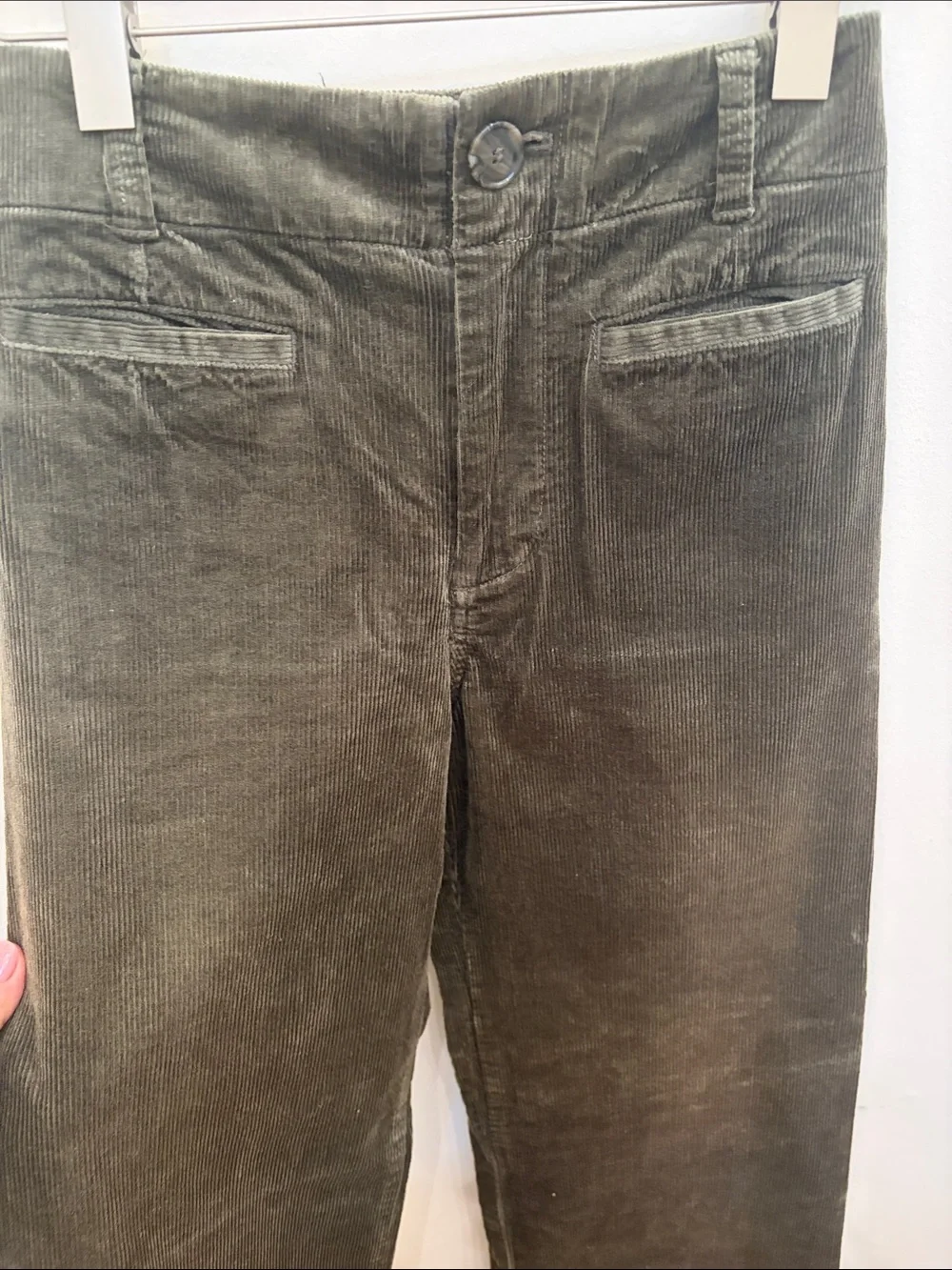 Anthropologie Men's Olive Corduroy Trousers